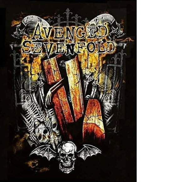 Avenged Sevenfold Coffin A7X metal rock Official T-Shirt 2XL NWT - Picture 2 of 2